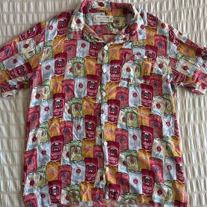 Rowdy Gentleman Natural Light Short Sleeve Button-Down (L)